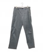 AURALEEオーラリー）の古着「WASHED FINX BUGGY SATIN WIDE PANTS」｜グレー