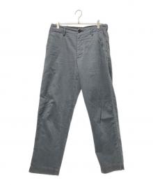AURALEE（オーラリー）の古着「WASHED FINX BUGGY SATIN WIDE PANTS」｜グレー