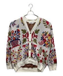 DISCOVERED（ディスカバード）の古着「HANAKAGO JQ KNIT CARDIGAN」｜ホワイト