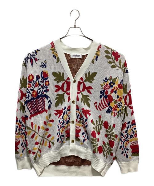 DISCOVERED（ディスカバード）DISCOVERED (ディスカバード) HANAKAGO JQ KNIT CARDIGAN ホワイト サイズ:３の古着・服飾アイテム