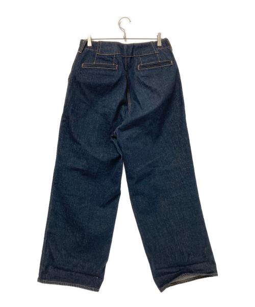 Adam et Rope（アダム エ ロペ）Adam et Rope (アダム エ ロペ) デニム 3タック ワイドスラックス インディゴ サイズ:Lの古着・服飾アイテム