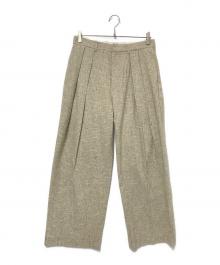 ETRE TOKYO（エトレトウキョウ）の古着「ツイードタックパンツ」｜ベージュ