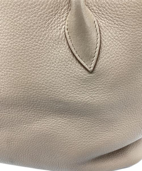 PRADA（プラダ）PRADA (プラダ) シボレザー2WAYトートバッグ ベージュの古着・服飾アイテム