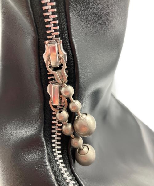 beautiful people（ビューティフルピープル）beautiful people (ビューティフルピープル) ラウンドジップレザーバッグ ブラックの古着・服飾アイテム