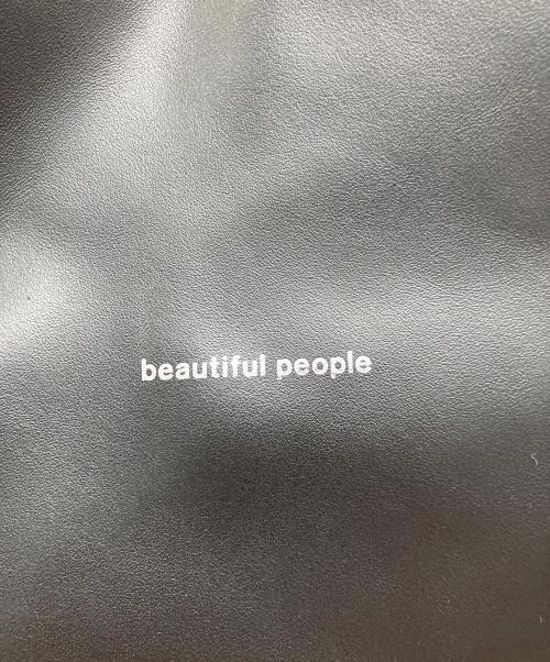 beautiful people（ビューティフルピープル）beautiful people (ビューティフルピープル) ラウンドジップレザーバッグ ブラックの古着・服飾アイテム