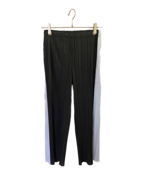 PLEATS PLEASE（プリーツプリーズ）PLEATS PLEASE (プリーツプリーズ) SALT PANTS ブラック×アイスグレー サイズ:3の古着・服飾アイテム