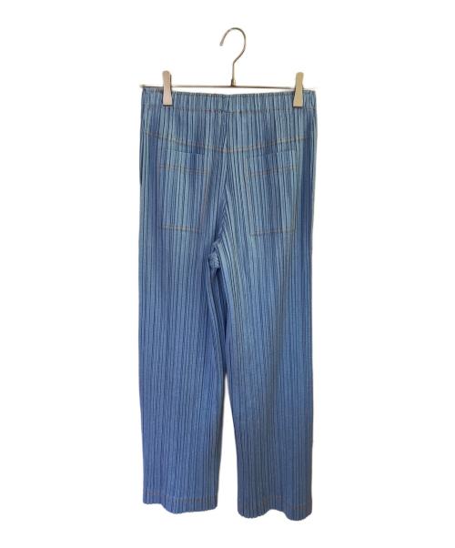 PLEATS PLEASE（プリーツプリーズ）PLEATS PLEASE (プリーツプリーズ) COTTON DENIM ライトブルー サイズ:3の古着・服飾アイテム