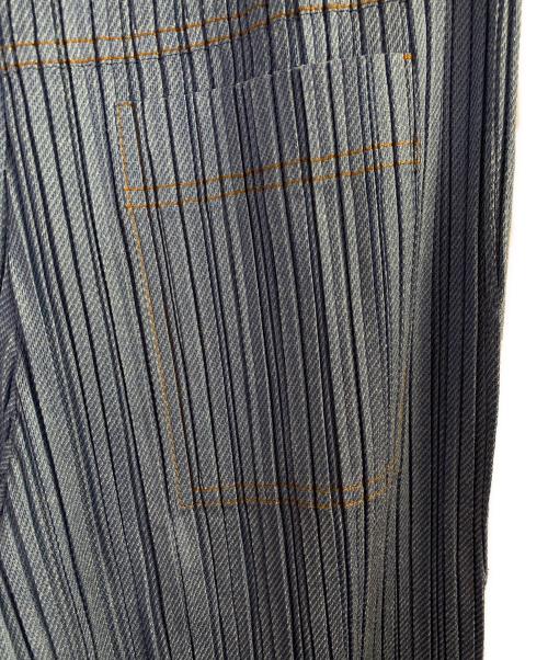 PLEATS PLEASE（プリーツプリーズ）PLEATS PLEASE (プリーツプリーズ) COTTON DENIM ライトブルー サイズ:3の古着・服飾アイテム