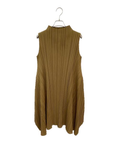 PLEATS PLEASE（プリーツプリーズ）PLEATS PLEASE (プリーツプリーズ) Mellow Pleats Tunic ライトブラウン サイズ:3の古着・服飾アイテム