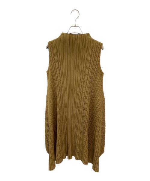 PLEATS PLEASE（プリーツプリーズ）PLEATS PLEASE (プリーツプリーズ) Mellow Pleats Tunic ライトブラウン サイズ:3の古着・服飾アイテム