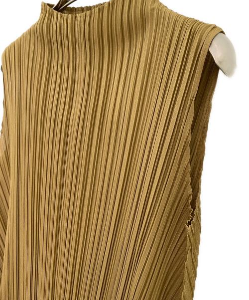 PLEATS PLEASE（プリーツプリーズ）PLEATS PLEASE (プリーツプリーズ) Mellow Pleats Tunic ライトブラウン サイズ:3の古着・服飾アイテム