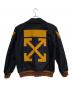 OFFWHITE (オフホワイト) Black Wool Varsity Jacket ブラック×ブラウン サイズ:M：30000円