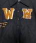 中古・古着 OFFWHITE (オフホワイト) Black Wool Varsity Jacket ブラック×ブラウン サイズ:M：30000円