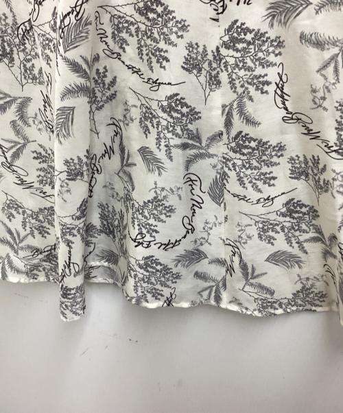 ANAYI（アナイ）ANAYI (アナイ) リーフカリグラフィープリントマチフレアスカート / 10251711550 / ロングスカート ホワイト サイズ:36の古着・服飾アイテム