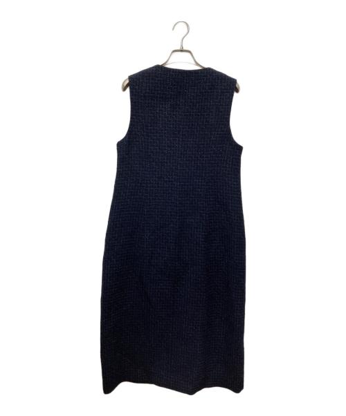 ANAYI（アナイ）ANAYI (アナイ) インターツイード4ポケットジレワンピース ネイビー サイズ:36の古着・服飾アイテム