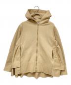 YORIヨリ）の古着「バックダブルフレアジップパーカー」｜ベージュ
