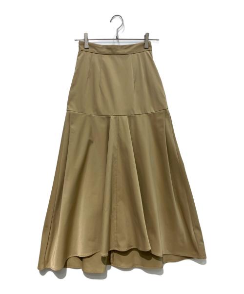 CLANE（クラネ）CLANE (クラネ) ランダム ヘム フレア スカート ベージュ 未使用品の古着・服飾アイテム
