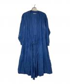 atelier naruseアトリエナルセ）の古着「リネンデニムカシュクールワンピース」｜インディゴ