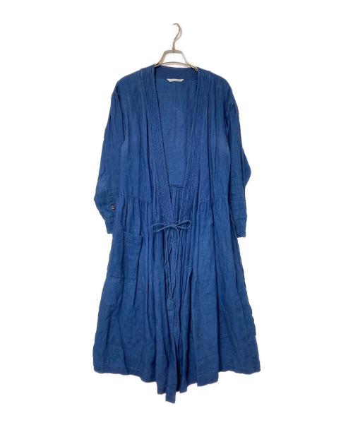 atelier naruse（アトリエナルセ）atelier naruse (アトリエナルセ) リネンデニムカシュクールワンピース インディゴ サイズ:Fの古着・服飾アイテム