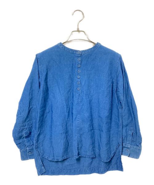atelier naruse（アトリエナルセ）atelier naruse (アトリエナルセ) indigo linen smock blouse インディゴ サイズ:Fの古着・服飾アイテム