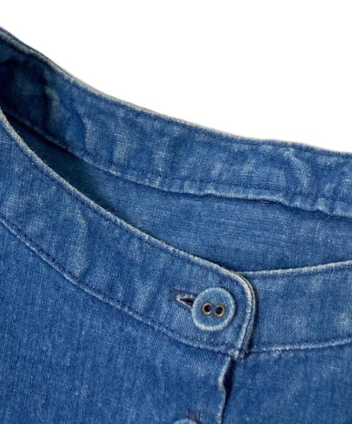 atelier naruse（アトリエナルセ）atelier naruse (アトリエナルセ) indigo linen smock blouse インディゴ サイズ:Fの古着・服飾アイテム