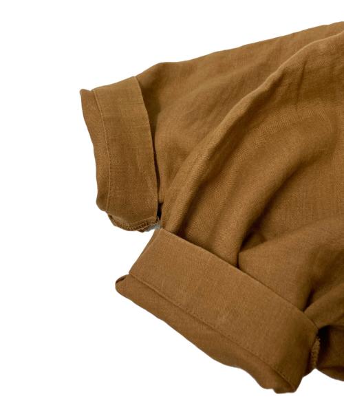 atelier naruse（アトリエナルセ）atelier naruse (アトリエナルセ) リネンバックボタン切替ワンピース キャメル サイズ:Fの古着・服飾アイテム
