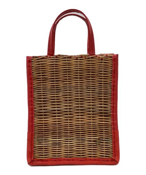 kago bukuro（カゴブクロ）KAGO BUKURO (カゴブクロ) ebagos (エバゴス) Vibram (ビブラム) A4かご袋 レッド サイズ:-の古着・服飾アイテム