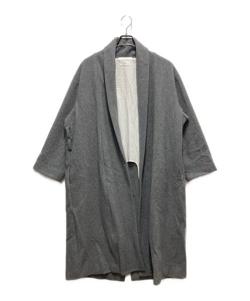 ATON（エイトン）ATON (エイトン) ROYAL CHUNKY FLEECEショールカラーコート グレー サイズ:36の古着・服飾アイテム