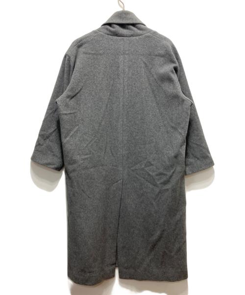 ATON（エイトン）ATON (エイトン) ROYAL CHUNKY FLEECEショールカラーコート グレー サイズ:36の古着・服飾アイテム