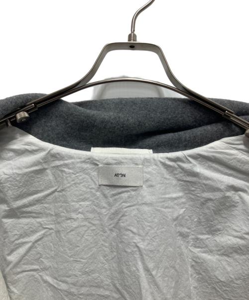 ATON（エイトン）ATON (エイトン) ROYAL CHUNKY FLEECEショールカラーコート グレー サイズ:36の古着・服飾アイテム