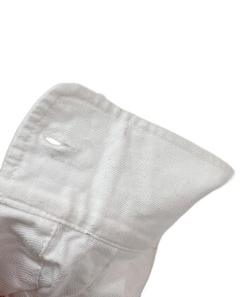 PRADA（プラダ）PRADA (プラダ) オックスフォードコットン ロゴ刺繍シャツ ホワイト サイズ:36の古着・服飾アイテム