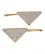 PRADAプラダ）の古着「メタル ヘアピン」｜ブルー×ゴールド