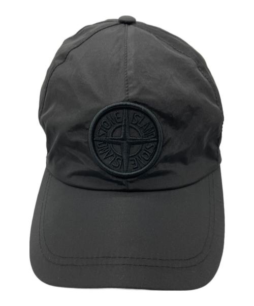STONE ISLAND（ストーンアイランド）STONE ISLAND (ストーンアイランド) ナイロンメタルロゴ6パネルキャップ ブラックの古着・服飾アイテム