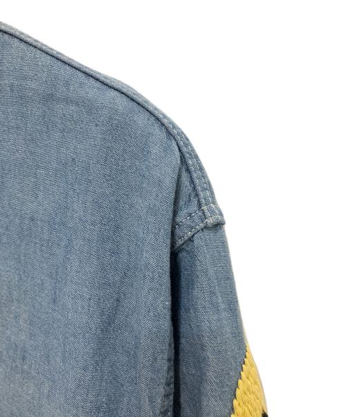 KAPITAL（キャピタル）KAPITAL (キャピタル) スマイル刺繍シャンブレーシャツ ブルー サイズ:2の古着・服飾アイテム