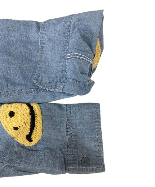 KAPITAL（キャピタル）KAPITAL (キャピタル) スマイル刺繍シャンブレーシャツ ブルー サイズ:2の古着・服飾アイテム