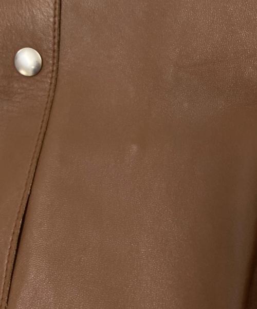 PLAN C（プランシー）PLAN C (プランシー) レザーパネルジャケット ブラウン サイズ:38の古着・服飾アイテム