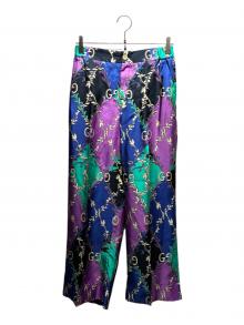 GUCCI（グッチ）の古着「シルクプリントパンツ」｜パープル