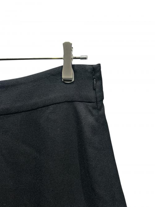 GUCCI（グッチ）GUCCI (グッチ) コントラストステッチベルトロングスカート ブラック サイズ:44の古着・服飾アイテム