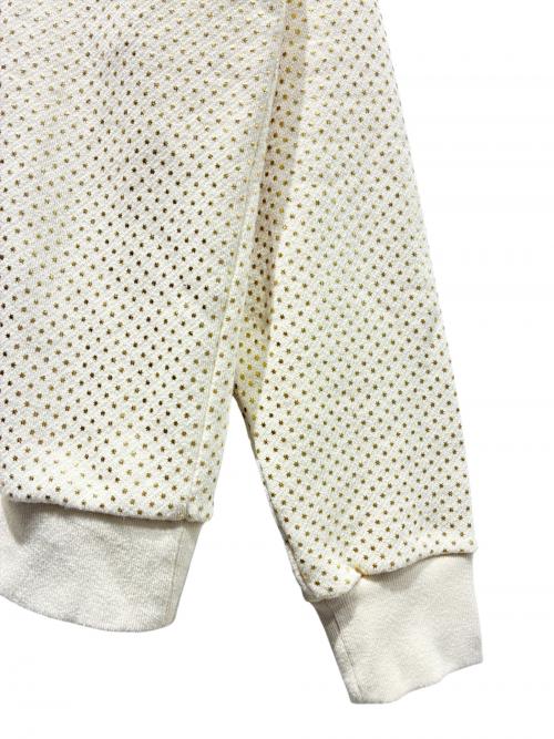 GUCCI（グッチ）GUCCI (グッチ) ロゴプリントラメデザインスウェット アイボリー サイズ:Sの古着・服飾アイテム