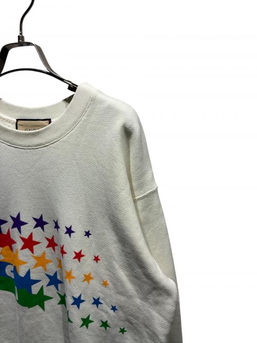 GUCCI（グッチ）GUCCI (グッチ) シューティングスタープリントスウェット オフホワイト サイズ:XSの古着・服飾アイテム