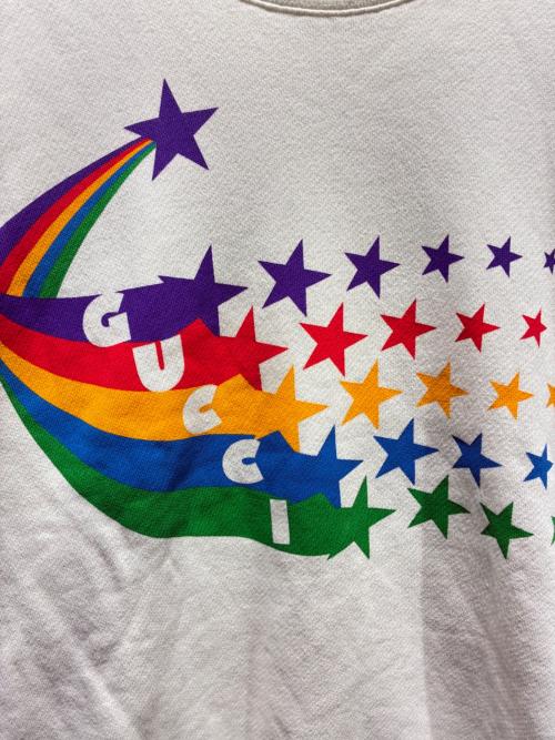 GUCCI（グッチ）GUCCI (グッチ) シューティングスタープリントスウェット オフホワイト サイズ:XSの古着・服飾アイテム
