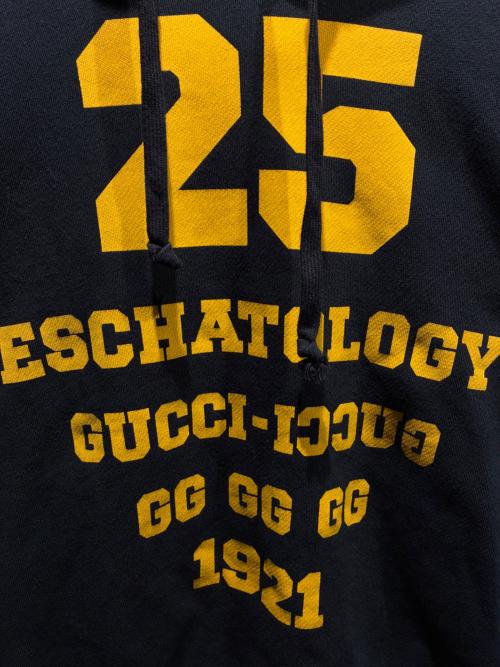 GUCCI（グッチ）GUCCI (グッチ) カレッジロゴプルオーバーパーカー ブラック サイズ:Sの古着・服飾アイテム