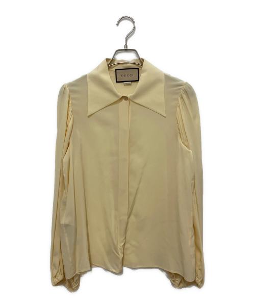 GUCCI（グッチ）GUCCI (グッチ) ボリュームスリーブシャツ イエロー サイズ:40の古着・服飾アイテム