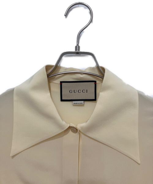 GUCCI（グッチ）GUCCI (グッチ) ボリュームスリーブシャツ イエロー サイズ:40の古着・服飾アイテム