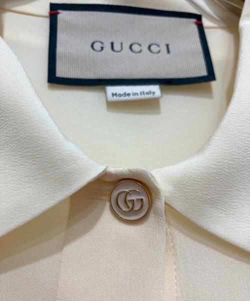 GUCCI（グッチ）GUCCI (グッチ) ボリュームスリーブシャツ イエロー サイズ:40の古着・服飾アイテム