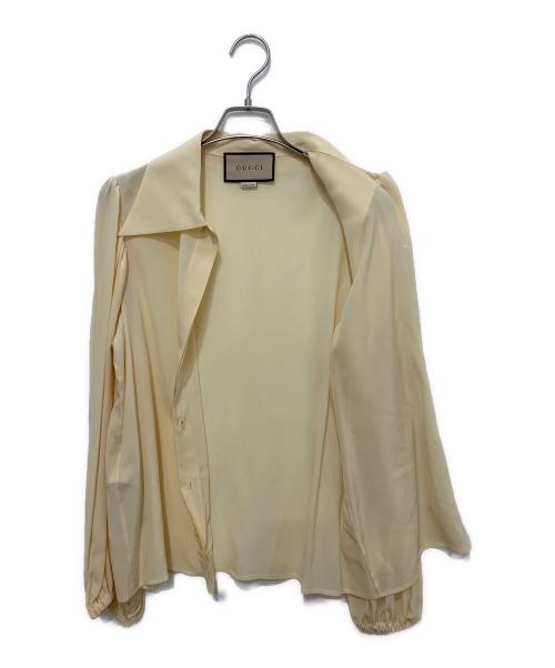 GUCCI（グッチ）GUCCI (グッチ) ボリュームスリーブシャツ イエロー サイズ:40の古着・服飾アイテム
