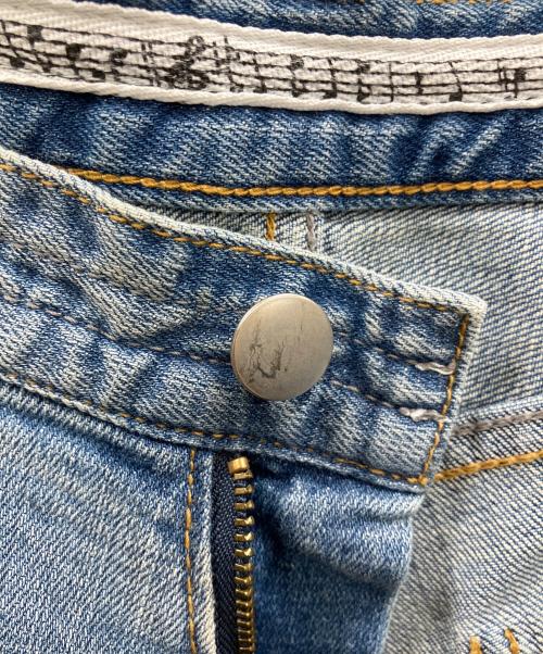 NUMBER (N)INE（ナンバーナイン）NUMBER (N)INE (ナンバーナイン) ペイント加工デニムパンツ インディゴ サイズ:Sの古着・服飾アイテム