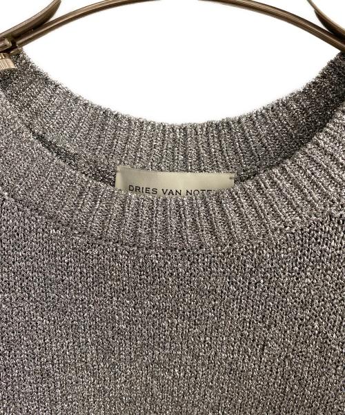 DRIES VAN NOTEN（ドリスヴァンノッテン）DRIES VAN NOTEN (ドリスヴァンノッテン) Oversized Metallic Sweater シルバー サイズ:Mの古着・服飾アイテム