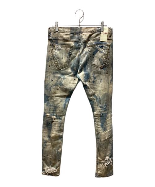 LOST ANGELS（ロストエンジェル）LOST ANGELS (ロストエンジェル) JOSHUA DISTRESSED PAINT SLIM DENIM/ペイントスキニークラッシュデニム ライトブルー サイズ:W30の古着・服飾アイテム