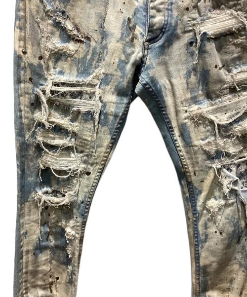 LOST ANGELS（ロストエンジェル）LOST ANGELS (ロストエンジェル) JOSHUA DISTRESSED PAINT SLIM DENIM/ペイントスキニークラッシュデニム ライトブルー サイズ:W30の古着・服飾アイテム